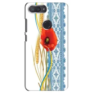 Силиконовый Чехол на Xiaomi Mi 8 Lite с картинкой Вышиванки (Вышиванка с цветком)