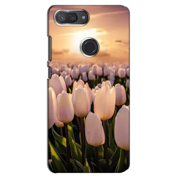 Чехол с рисунком «Закат с цветами» для Xiaomi Mi 8 Lite