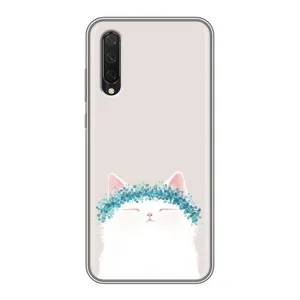 Чехол на тематику: Коты для Xiaomi Mi 9 Lite (Белый котик)