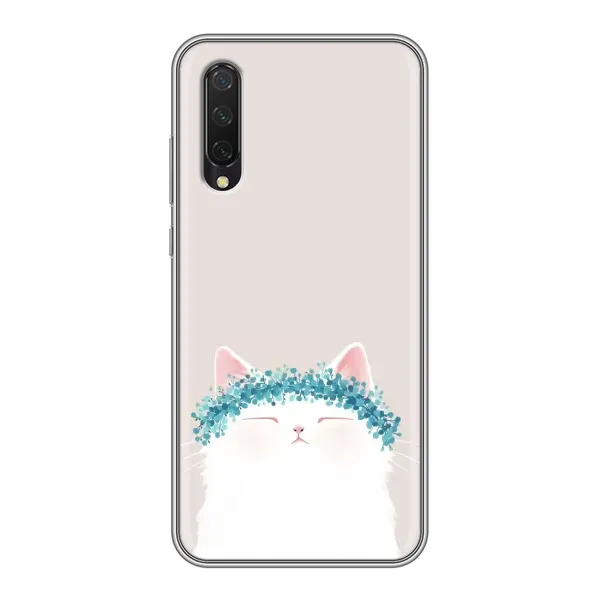 Чехол с рисунком «Белый котик» для Xiaomi Mi 9 Lite Чехол с рисунком «Белый котик» для Xiaomi Mi 9 Lite