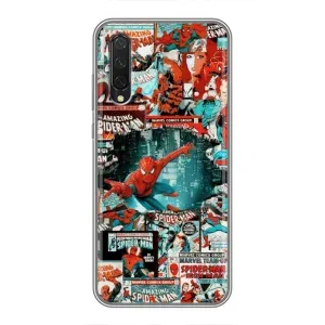 Чехол Супергерой Человека Паука на Xiaomi Mi 9 Lite (Комиксы Человек Паук)