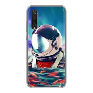 Силіконовый Чохол з принтом "Космонавти" на Xiaomi Mi 9 Lite (Космонавт у воді)