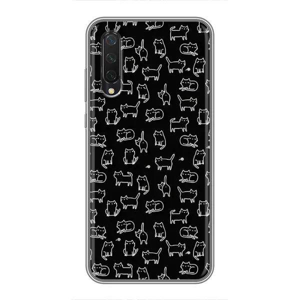 Чехол с рисунком «Котики на черном» для Xiaomi Mi 9 Lite Чехол с рисунком «Котики на черном» для Xiaomi Mi 9 Lite
