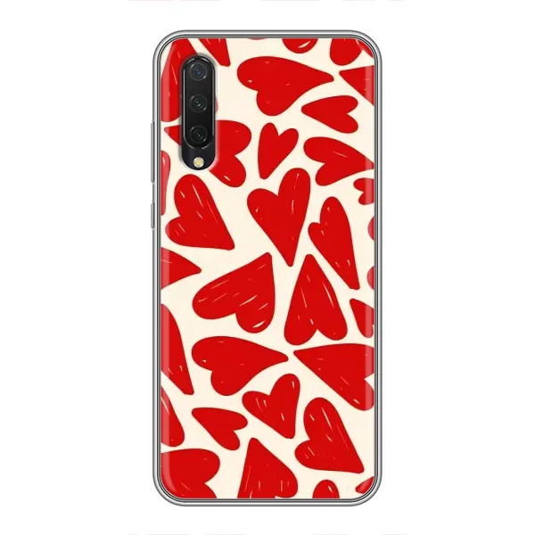 Чехол с рисунком «Красные сердечка» для Xiaomi Mi 9 Lite Чехол с рисунком «Красные сердечка» для Xiaomi Mi 9 Lite