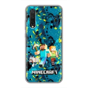 Чехлы для Xiaomi Mi 9 Lite (Персонажи Майн Крафт) (Майнкрафт)