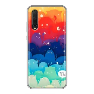 Силиконовый чехол с котиком для Xiaomi Mi 9 Lite (Mew)