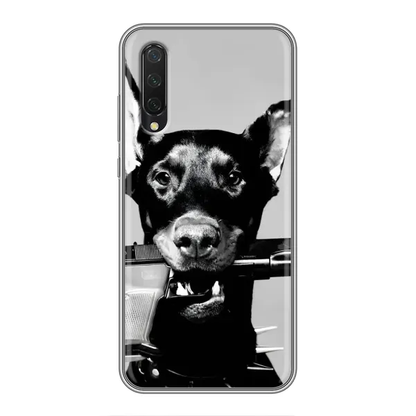 Чехол с рисунком «Опасный доберман» для Xiaomi Mi 9 Lite Чехол с рисунком «Опасный доберман» для Xiaomi Mi 9 Lite