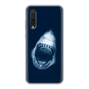 Силиконовый бампер с картинкой животных для Xiaomi Mi 9 Lite (Пасть Акулы)
