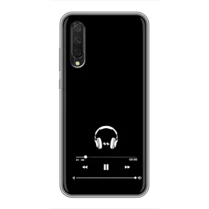 Чехол с картинками на черном фоне для Xiaomi Mi 9 Lite (Плеер)