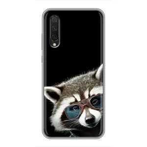 Силіконовий Чохол з Энотами на Xiaomi Mi 9 Lite (Стильний Єнот)
