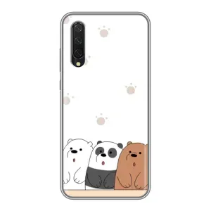 Чехлы с изображением разных животных для Xiaomi Mi 9 Lite (Удивленные медвеженки)