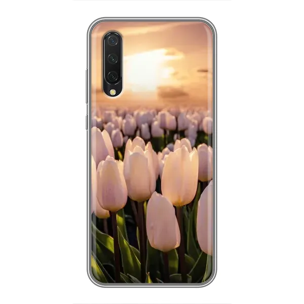 Чехол с рисунком «Закат с цветами» для Xiaomi Mi 9 Lite