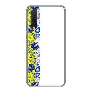 Силіконовый Чохол на Xiaomi Mi 9 Lite з картинкой Вишиванки (Жовто-біла вишиванка)
