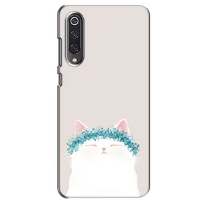 Чехол на тематику: Коты для Xiaomi Mi 9 SE (Белый котик)
