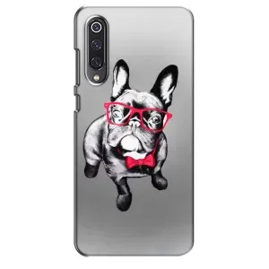 Чехол (ТПУ) Милые собачки для Xiaomi Mi 9 SE (Бульдог в очках)