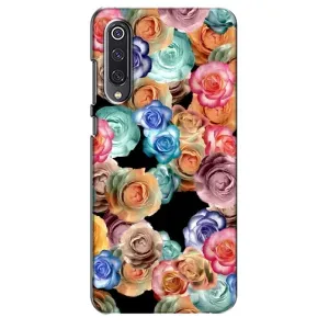 Чохли з тематикою "КВІТИ" на Xiaomi Mi 9 SE (Квіти на чорному)