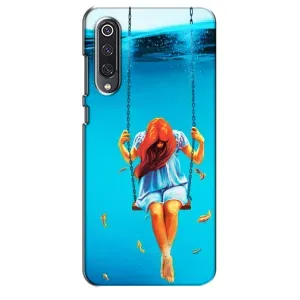 Чехол Стильные девушки на Xiaomi Mi 9 SE (Девушка на качели)