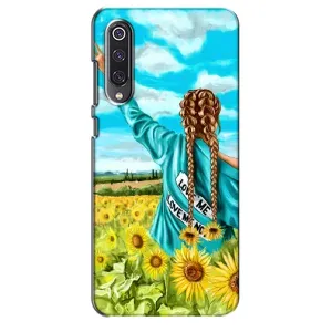 Чехол Стильные девушки на Xiaomi Mi 9 SE (Девушка на поле)