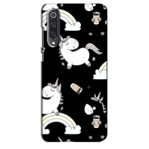 Чехол Unicorn на Xiaomi Mi 9 SE (Единорог с кофе)