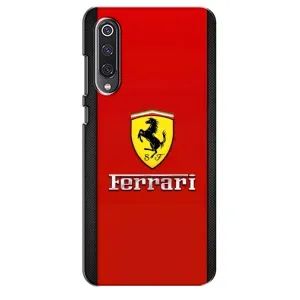 Силиконовый бампер с картинкой машины на Xiaomi Mi 9 SE (Ferrari Logo)