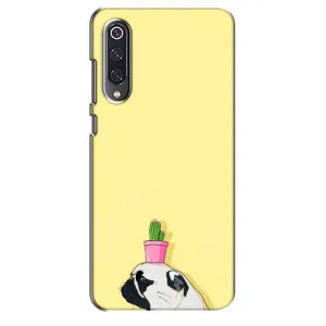 Бампер для Xiaomi Mi 9 SE с картинкой "Песики" (Кактус на голове)