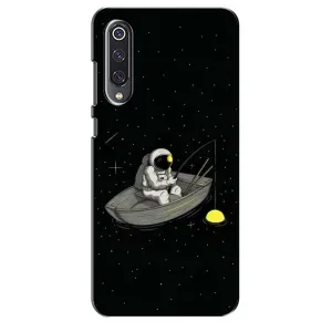Силиконовый Чехол с принтом "Космонавты" на Xiaomi Mi 9 SE (Космонавт на рыбалке)