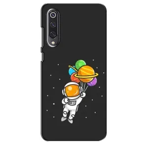 Силиконовый Чехол с принтом "Космонавты" на Xiaomi Mi 9 SE (Космонавт с шариками)
