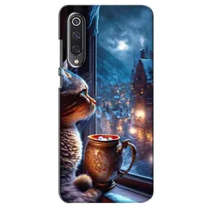 Чехлы на Новый Год Xiaomi Mi 9 SE (Кот новогодний)