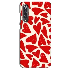Чехлы с тематикой "Маленькие Сердечки" на Xiaomi Mi 9 SE (Красные сердечка)