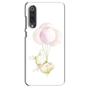 Силиконовый бампер с картинкой животных для Xiaomi Mi 9 SE (Кролик и шарики)
