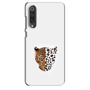 Чехол с леопардовым принтом на Xiaomi Mi 9 SE (Леопард на белом)