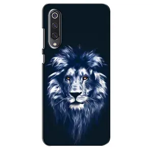 Чехол с картинкой на Xiaomi Mi 9 SE (Лев - синий)