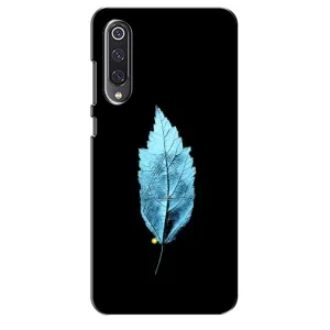 Чехол с картинками на черном фоне для Xiaomi Mi 9 SE (Листочек)