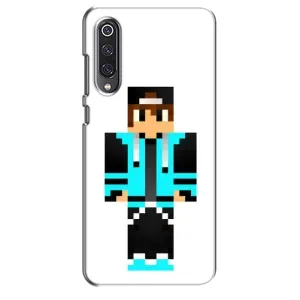 Чохли для Xiaomi Mi 9 SE (Персонажі МайнКрафт) (Хлопчик у блакитному)