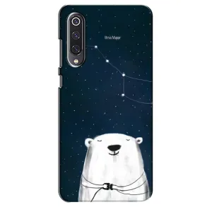 Силиконовый бампер с картинкой животных для Xiaomi Mi 9 SE (Медведица)