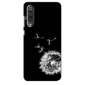 Силіконовий Чохол з кульбабками на Xiaomi Mi 9 SE (Кульбабка на чорному)