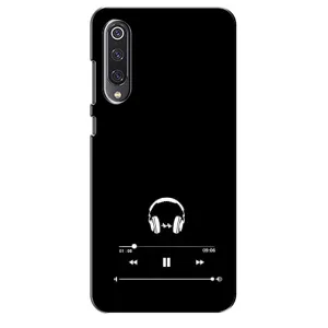 Чехол с картинками на черном фоне для Xiaomi Mi 9 SE (Плеер)