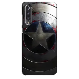Чехол с Щитом Капитана Америки на Xiaomi Mi 9 SE (Ретро Щит Капитана)