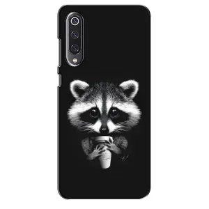 Силиконовый Чехол с Енотами на Xiaomi Mi 9 SE (С кофем)