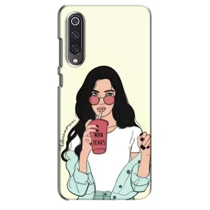 Силиконовый Чехол на Xiaomi Mi 9 SE с картинкой Стильных Девушек (С напитком)