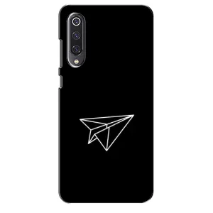 Чехол с картинками на черном фоне для Xiaomi Mi 9 SE (Самолетик)
