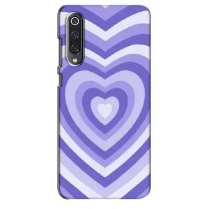 Чехлы с тематикой "Маленькие Сердечки" на Xiaomi Mi 9 SE (Сердце фиолет)