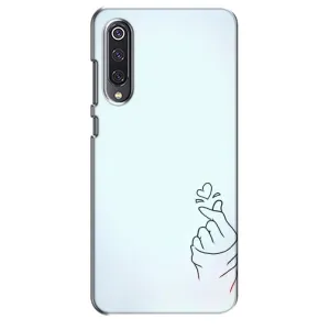 Чехлы (Знак сердечка) на Xiaomi Mi 9 SE (Сердце на голубом)