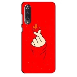 Чехлы (Знак сердечка) на Xiaomi Mi 9 SE (Сердце на красном)