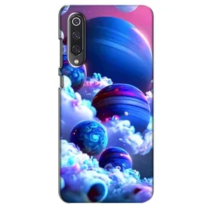 Чехлы КОСМОС для Xiaomi Mi 9 SE (Синие планеты)