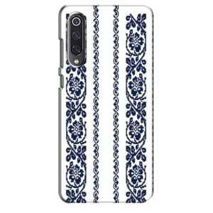 Силиконовый Чехол на Xiaomi Mi 9 SE с картинкой Вышиванки (Синяя вышиванка)
