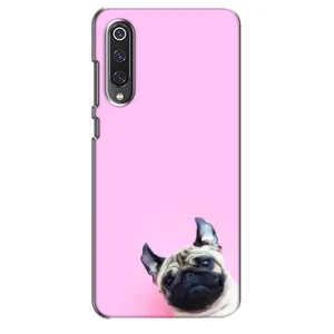 Бампер для Xiaomi Mi 9 SE с картинкой "Песики" (Собака на розовом)