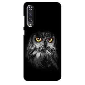 Чехлы с принтом СОВЫ для Xiaomi Mi 9 SE (Сова на чёрном)