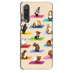 Чехол с Прикольным принтом на Xiaomi Mi 9 SE (Ёга свинок)
