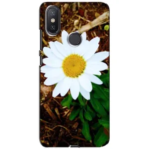 Чехол с ромашками на Xiaomi Mi A2 Lite (Белая ромашка)